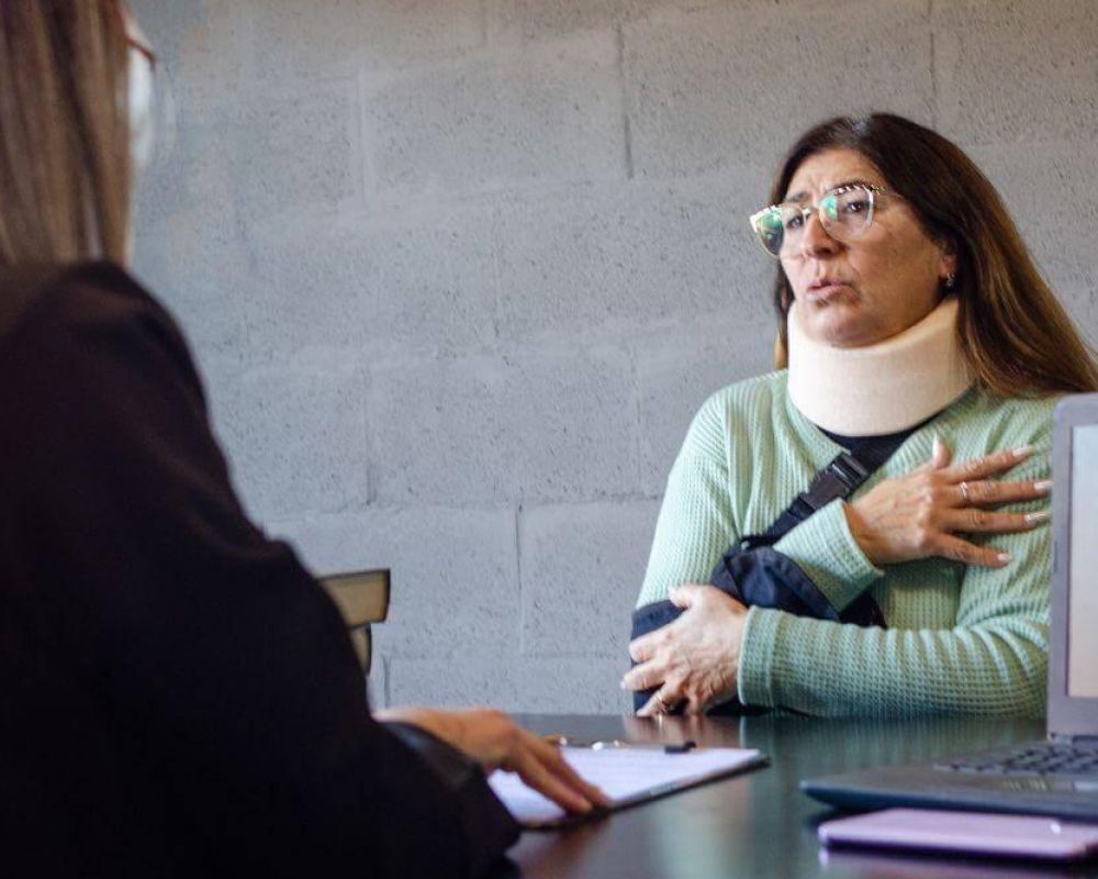 Two women discussing a personal injury case in NYC